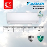 [Save3.0] Daikin 1.0 HP/1.5 HP/2.0 HP/2.5 HP Wall Mounted Standard Inverter R32 Air Conditioner / Air Cond  FTKF25B/35