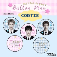[apranovashop] CORTIS BUTTON BADGE PINS 44mm | 2 PCS PER PACK | KPOP BUTTON PINS