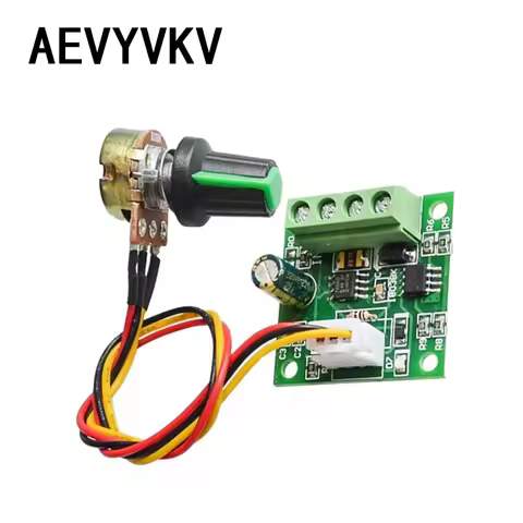 High Precision 1.8V 3V 5V 6V 9V 12V PWM DC Motor Speed Controller Fuse 2A Over Current Protection wi