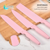 BestPromo Anqi Shop Diamond Knives Set 6 In 1 Kitchen Knives + Knife Sharpener Vs-1844