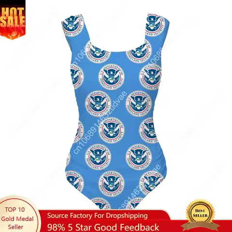 Homeland Security Investigations Swimsuit Wide Strap Women Bathing Suits Personalized Swimwear Bikin