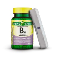 Spring Valley, B12 1000 mcg, Timed-Release Tablets Dietary Supplement, Vitamin B12 1000 mcg, 60 Coun