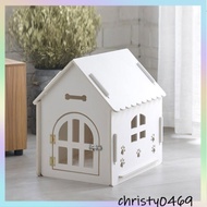 Waterproof Moisture-Proof Wood Plastic Dog House Flush Cat Nest Wooden Dog House Teddy Dog Cage Delivery Room