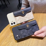 Luxury Card Slot Wallet Casing C design vivo S1 PRO y51 2020 y31 2021 y53 y55 y71 y66 y69 y81 y91c y