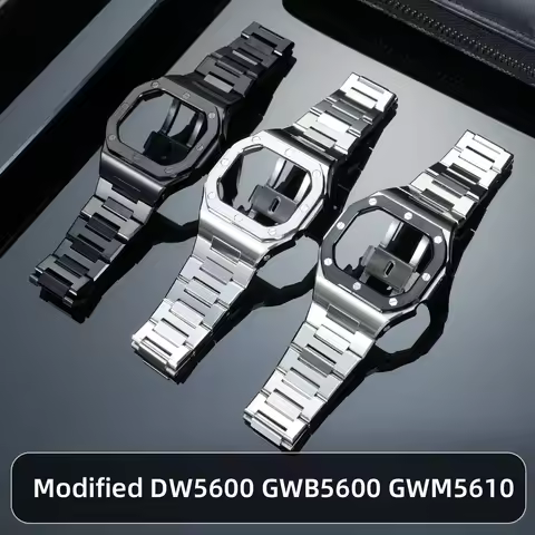 DW5600 New 316L mod kit For Casio g-shock gw-b5600 gw-m5610 DW5600 dw-5600 watch case bezel strap se