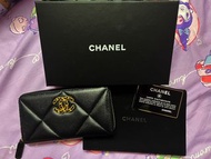 Chanel 19拉鏈銀包