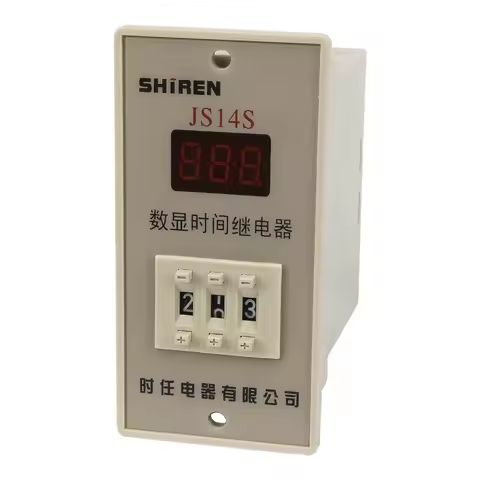 JS14S-3 AC/DC 100-240V on-delay DPDT time relay JS14S 220V 110V delay timer 9.99s 99.9s 999s 999min 