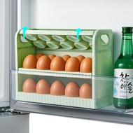 North Moon 30 Grid Aesthetic Egg Tray Three Layer Egg Holder Refrigerator Egg Tray Egg Storage Container Box