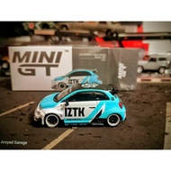 Diecasr Mini GT LBWK LB Works x Abas Works Abarth 595 IZTK no 1051