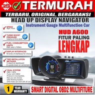 Pengukur Otomatis A600 HUD GPS + Sistem OBD, Speedometer Digital