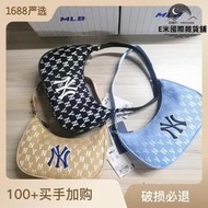 2022韓國MLB新款腋下包 復古老花滿標刺繡單肩包時尚休閒手提包