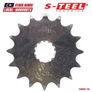 S-TEEL Front Spocket 525 - 16T / Motorcycle for KAWASAKI / CAGIVA / SUZUKI / TRIUMPH / YAMAHA