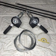 Vintage Thumb Shifter 5-6-7-8 Speed Alloy Silver