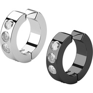 Clip Earring Korean fashion Clip Earrings Men Women Inlaid Imitation Diamond Personality Hip-hop Ear