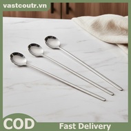 COUTR Stainless Steel Long Handle Coffee Spoon Durable for Family Gathering Juice Tea Dessert Tablew