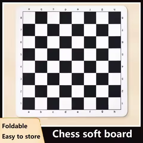 Foldable International Chess Board - 34cm/13.39inch 43cm/16.93inch Leather Fleece Game Chess QLYX01