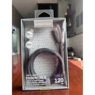 - Monocozzi Cable Braided USB-IF Certified USB-C To USB-C 240W 20Gbps 120cm