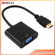 HIMISS HD Multimedia Interface To VGA Adapter 1080P HD Video Output Converter For Desktop Laptop Projector PC TV 