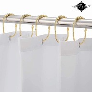 [SNNY] 12Pcs Shower Curtain Hook Heavy Duty Stainless Steel Five Balls Universal Shower Rod Ring Hanger Holder Bathroom Supplies