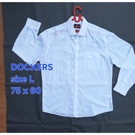 KEMEJA White Shirt DOCKERS Long SleevePOLOS Original