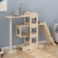 Cat Apartment Pinewood Cat Tree House Scratched Bed House Cat Tower Hanging Bed Cat Climbing Cat Tree House