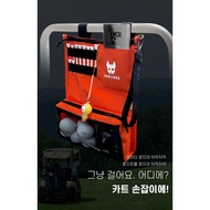 Skulldog Golf Cart Pouch Cart Hanger Bag Hanger Luggage Bag Caddy Supplies Size Up, Khaki/Black/Beig