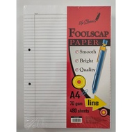 A4 Foolscap Paper / Fullscap Paper / Kertas Kajang / 480 Sheets 70gsm