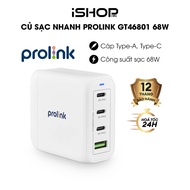 IPHONE Prolink GT46801 4-port 68W fast charger (PD 3.0 & QC4+) GAN technology for Laptops, Tablets, 