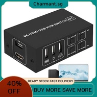 4K 60Hz HDMI-Compatible KVM Switcher 4x1 4 in 1 Out HDMI-Compatible KVM Splitter