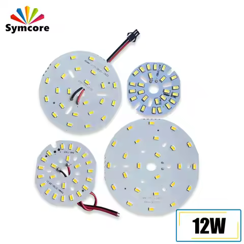 LED Chip 12W 55mm 65mm 85mm 100mm Round Lamp Board SMD 5730 Light Source With Wire DC280-300mA For D