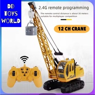 Remote Control Crawler Crane Kereta Kontrol Kren 1:16 Scale 2.4Ghz 680 Degree  Rotation Construction