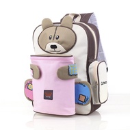 Girls' School Backpack with Bear Image CJ3 Cream Teddy Bear