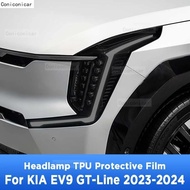 For KIA EV9 GT Line 2024 TPU Car Exterior Headlights Anti-Scratch Protective Film Cover Headlamps Re