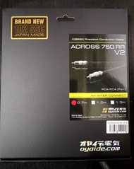 【UP Music】全新 日本Oyaide ACROSS750 RR V2 空氣絕緣RCA訊號線