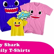 Clothes - BABY SHARK CUTE FACE T-Shirt - TSHIRT BABY SHARK FAMILY - 2/4/6/10 (info)