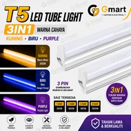 3IN1 3 COLOR LED TUBE T5 TUBE LIGHT 1FT 2FT 3FT 4FT 3IN1 PURPLE BLUE WARMWHITE COOLWHITE DAYLIGHT
