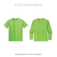 Adult Basic Plain Apple Lime Green Cotton T-shirt Microfiber Jersey - Baju Jersi Kosong Hijau Muda Dewasa Premium Plus