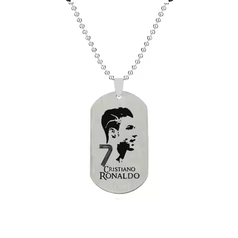 Stainless Steel Tag Necklace C Ronaldo Army Brand Titanium Steel Necklace