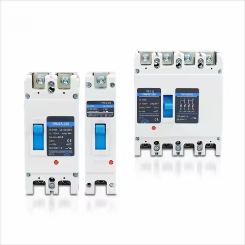 2P 250A 500Vdc 3P 400A 750Vdc Circuit Breaker for 24V 48V Dc Battery Storage System DC MCCB