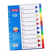 Index Divider PP Plastic 11 Hole Index Divider 5 /6/10/20 Colour