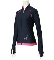 【💥日本直送】MIZUNO 基本款 防護 防曬 彈性高 防風衣 游水 上衣 運動 外套 女士 海軍色x粉色