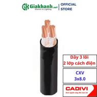 Dây Điện 4 Lõi 2 Lớp Cách Điện Cadivi CXV 3x8.0 CXV 4x8.0 CXV 3x10+1x6 CXV 3x16+1x10 – 600V