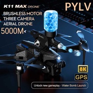 2023 New K11 Max Battle Drone  Firing Water Bombs FPV Quadcopter 3 Camera 8K 5G GPS Profissional Dro