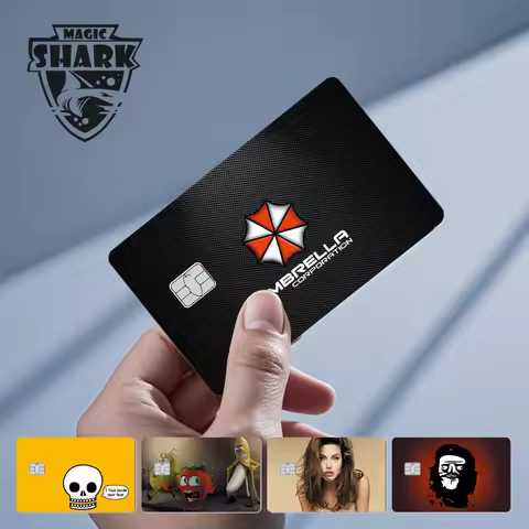 Funny Jenus Panda Army Skull Pretty Women Matte PVC Waterproof Skin Cover Sticker for Debit Credit C