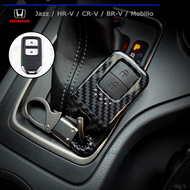 🔥Premium KEY🔥เคสกุญแจรถยนต์ HONDA ปลอกกุญแจรถยนต์ฮอนด้า JAZZ / CITY / CIVIC / ACCORD / HRV / CRV เคสกุญแจรถแบบ Smart key (กดสตาร์ท2-4ปุ่ม) แถมฟรี พวงกุญแจรถยนต์