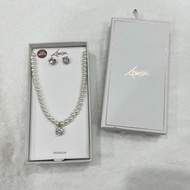 Lovisa Pearl Necklace & Earrings Set A