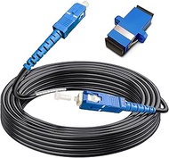 100ft (30 Meters) SC to SC Fiber Optic Patch Cable, Outdoor Armored Single Mode SC/UPC to SC/UPC Fib