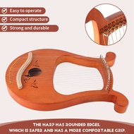 P.K.YO-Lyre Harp19 String Greek Violin19 String Lyre Unique Patterns Carved Phonetic SymbolsFor Musi