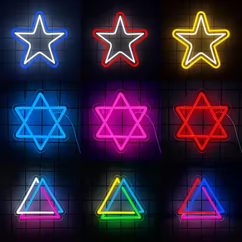 Dallas Cowboy Neon Sign for Wall Decor,Star of David LED Lights for Home Office Housewarming Birthda