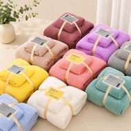 Towel 2in1 Luxury Super Large Towel Set High Absorbent Soft Bath Towel + Face Towels Tuala 2 in 1 毛巾